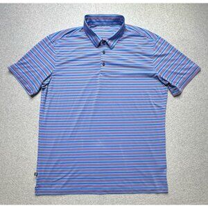 Mizzen + Main Polo Shirt Adult 2XL XXL Blue Red Golf Performance Stretch Mens